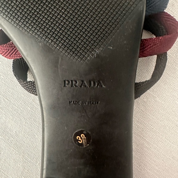 Prada Black and Blue Sandals Minimalist Design Sz 7 - Picture 6 of 7